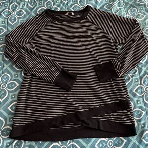 Danskin Wrap Hem Striped Tee